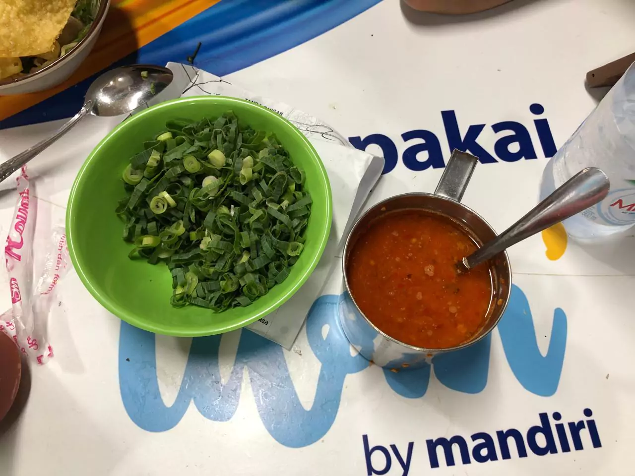 sambal dan bawang daun